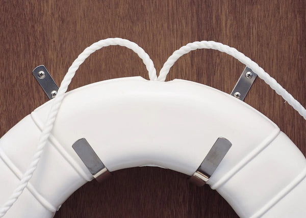 Stainless Steel Life Ring Holder (J-Hooks)