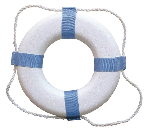 20" White Decorative Ring Buoy