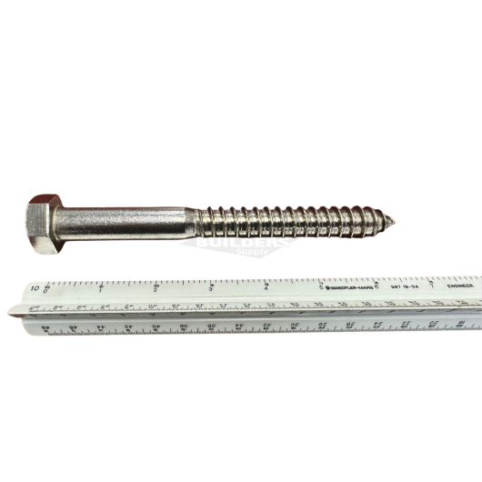 5/8" x 6" Hex Lag Bolt, Stainless Steel
