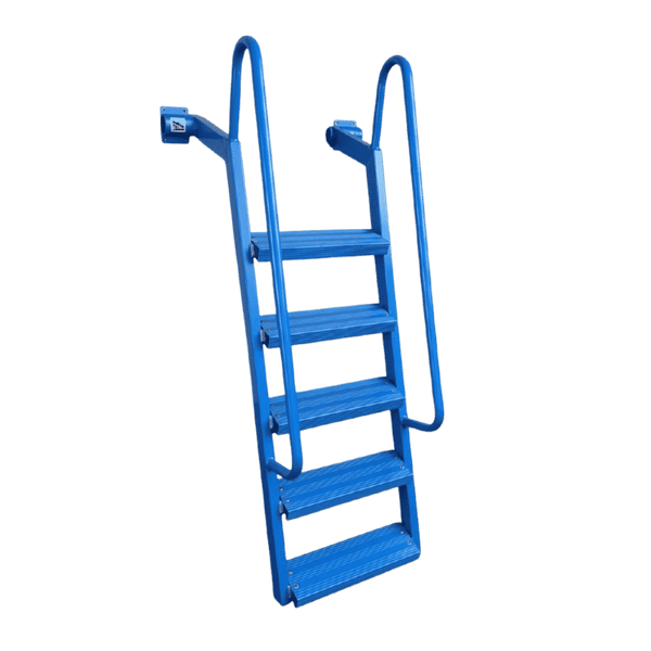 6-Step Wet Steps Dock Ladder – Blue Powder Coat Finish (BOXED)