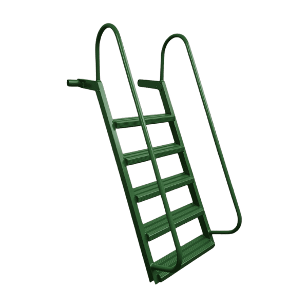 5-Step Wet Steps Dock Ladder – Hunter Green Powder Coat Finish (WELDED)
