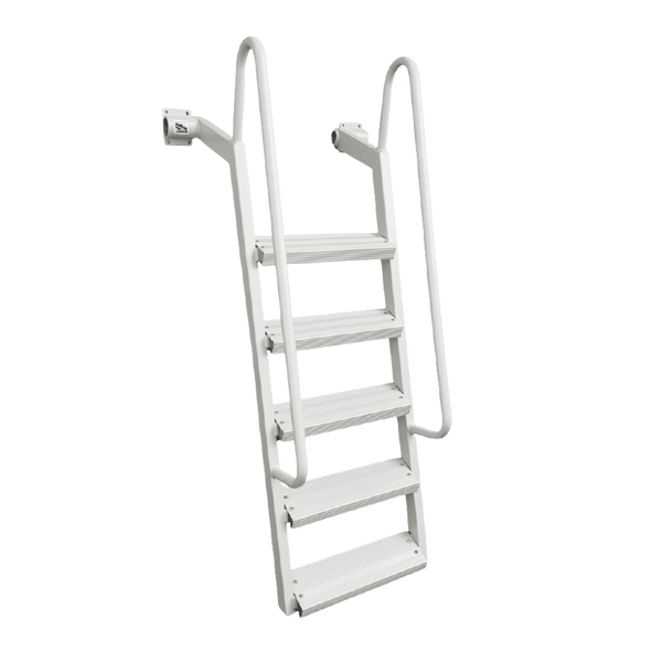 7-Step Wet Steps Dock Ladder – White Powder Coat Finish (BOXED)
