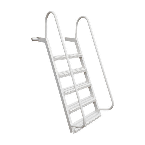 5-Step Wet Steps Dock Ladder – Clear Coat Powder Finish (WELDED)