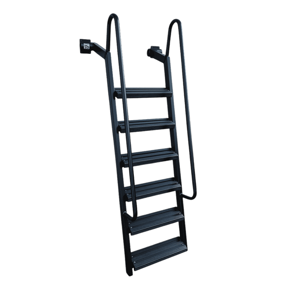 6-Step Wet Steps Dock Ladder – Hammered Silver Vein Powder Coat Finish (BOXED)