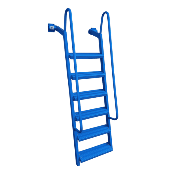 6-Step Wet Steps Dock Ladder – Blue Powder Coat Finish (BOXED)