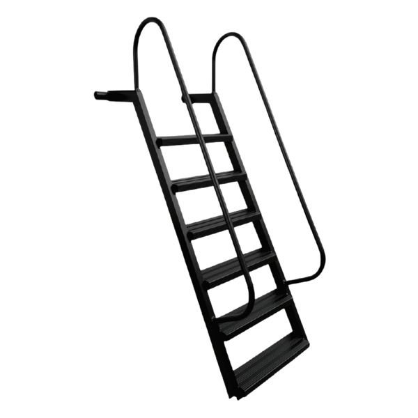 6-Step Wet Steps Dock Ladder – Hammered Black Powder Coat Finish (WELDED)