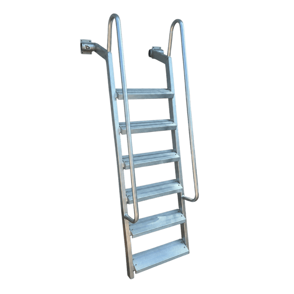6-Step Wet Steps Dock Ladder – Clear Coat Powder Finish (BOXED)