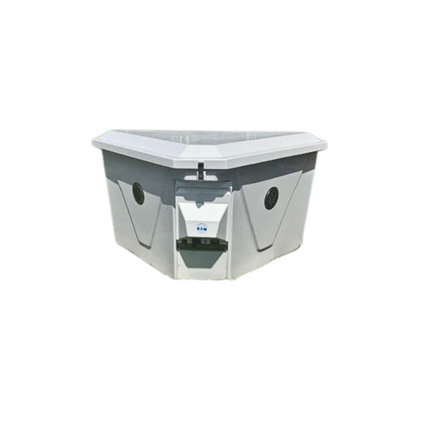 Triangle Dock Box with Electrical Insert 54" x 31" x 29"