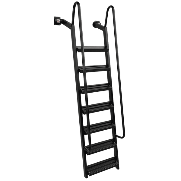 7-Step Wet Steps Dock Ladder – Hammered Silver Vein Powder Coat Finish (BOXED)