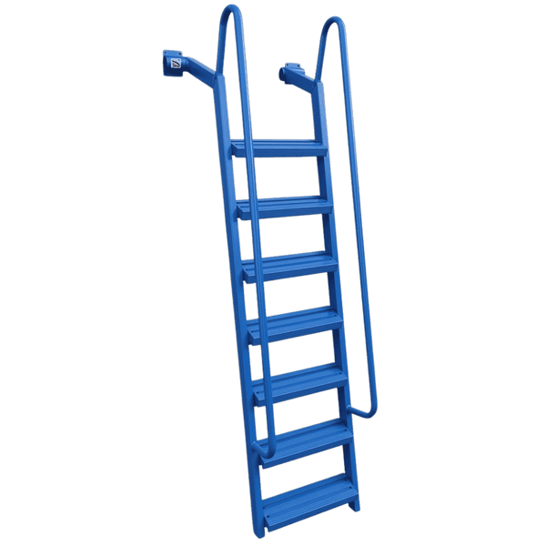 7-Step Wet Steps Dock Ladder – Blue Powder Coat Finish (BOXED)