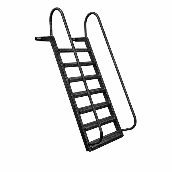 7-Step Wet Steps Dock Ladder – Hammered Black Powder Coat Finish (BOXED)