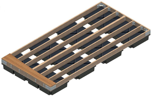 8' x 16' Floating Dock Kit - Low Profile
