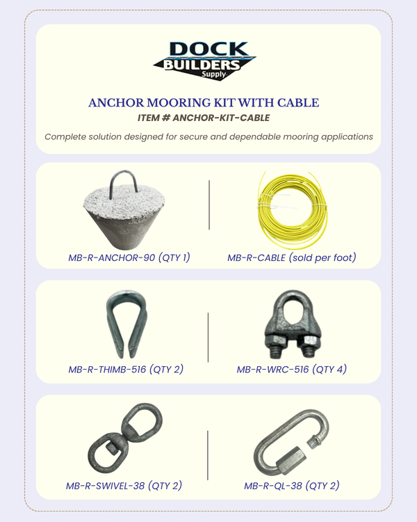 Anchor Mooring Kit with Cable