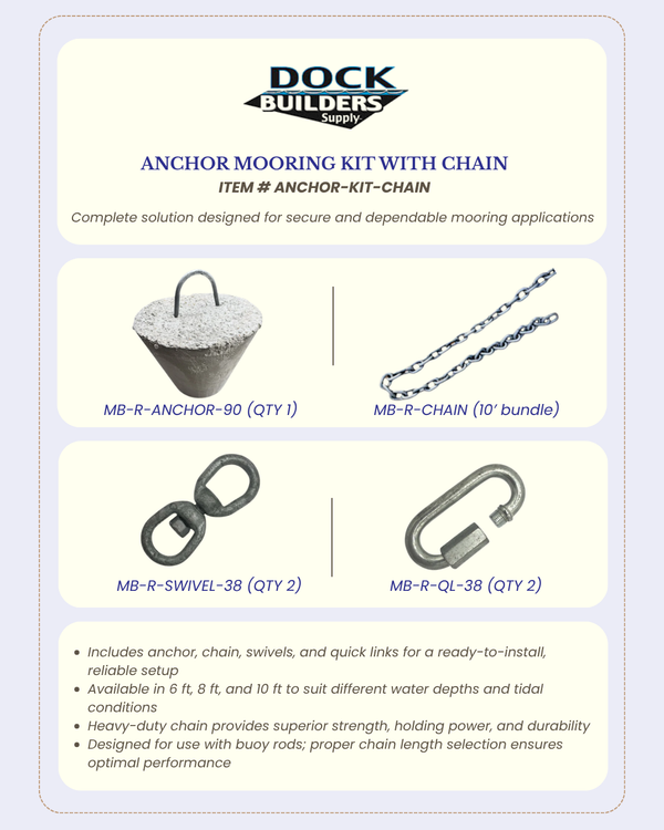 Anchor Mooring Kit with Chain