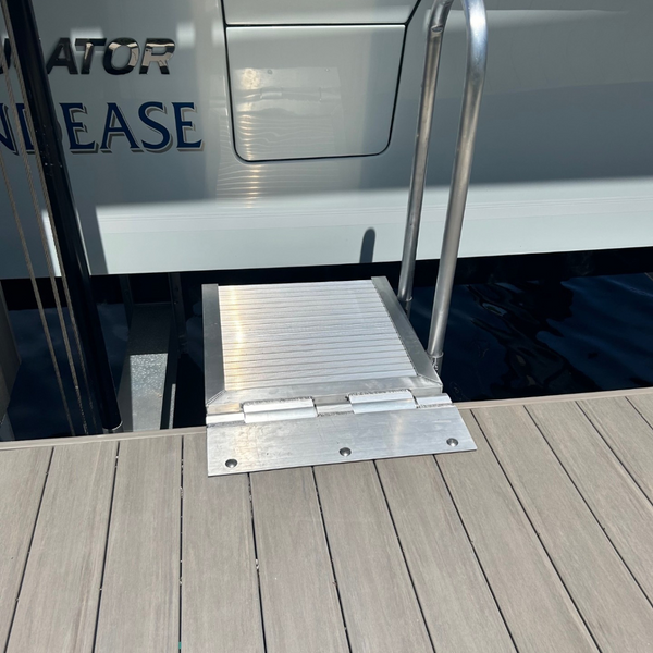 Hinged Aluminum Boarding Platform – 2’ L x 27” Out