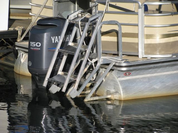 Aqua-Stairs Heavy Duty Rear Mount Pontoon Ladder