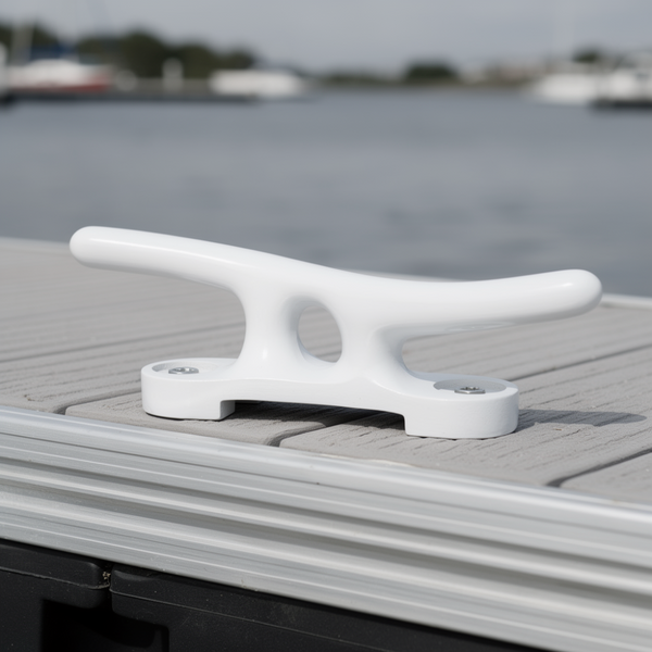 10" S Cleat, Aluminum, Powder Coated, White