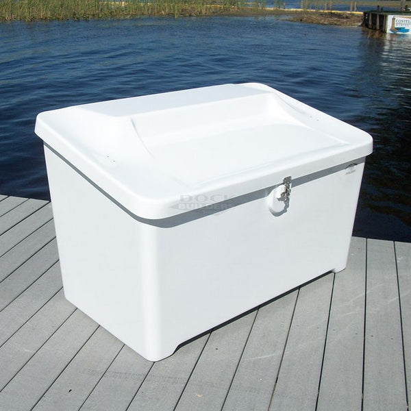 Classic Fiberglass Seat Top Dock Box 51" x 30" x 30" - Seat Top