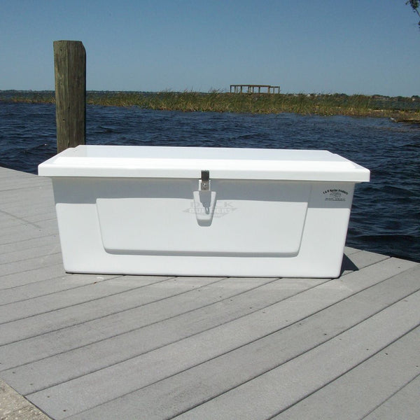 Classic Fiberglass Low Profile Dock Box 54" x 22" x 24"