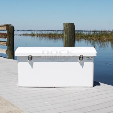 Deluxe Fiberglass Low Profile Dock Box 80" x 22" x 24"