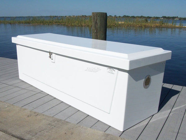 Classic Fiberglass Medium Profile Dock Box 85" x 27" x 26"