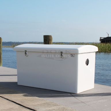 Deluxe Fiberglass Dock Box 96" x 29" x 33"