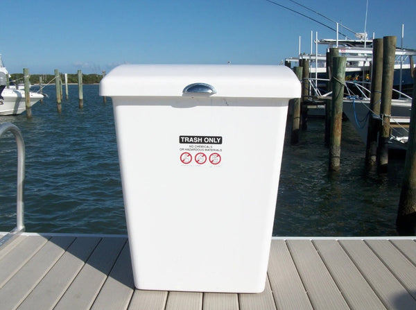 20 Gallon Deluxe Fiberglass Trash Receptacle