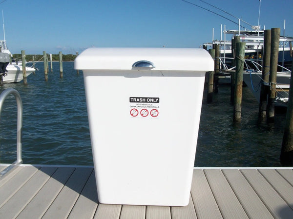 32 Gallon Deluxe Fiberglass Trash Receptacle