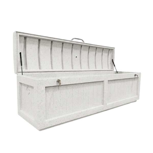 Dock Box Granite White 84" x 24" x 28"