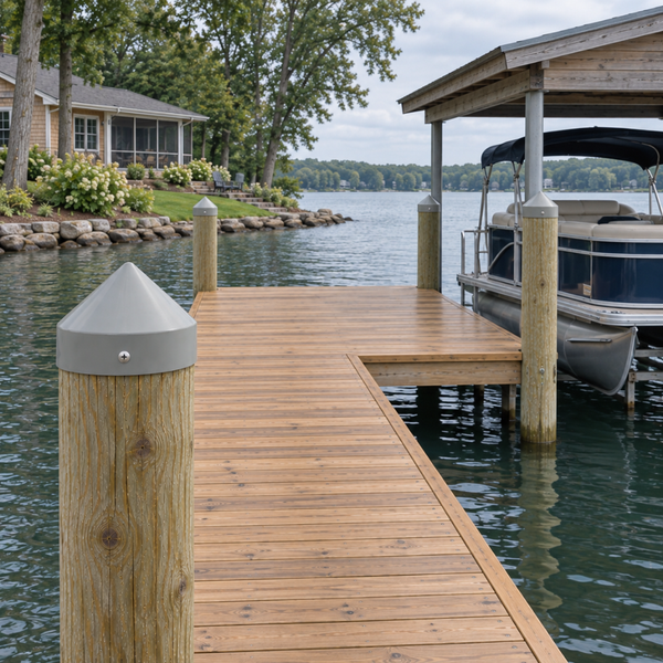 8.5" Light Gray Cone Piling Cap