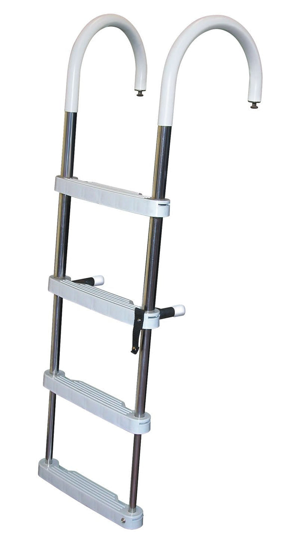 4 Step Stainless Steel Telescoping Pontoon Ladder