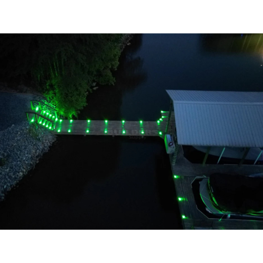 3.5" x 4.5" Rectangular Solar Pathway Light, Green (2 PACK)
