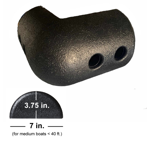 Medium Corner Hercules Dock Bumpers™, Black