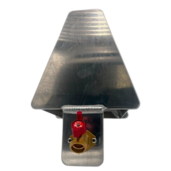 Hose Holder with Water, Aluminum Finish