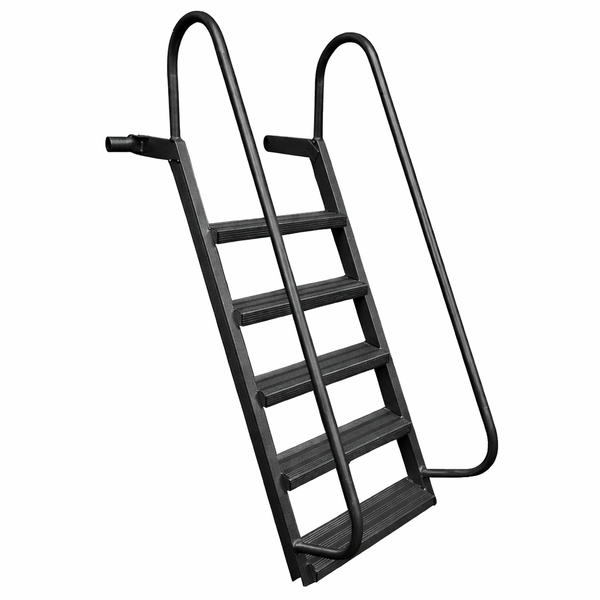 5-Step Wet Steps Dock Ladder – Hammered Black Powder Coat Finish (WELDED)