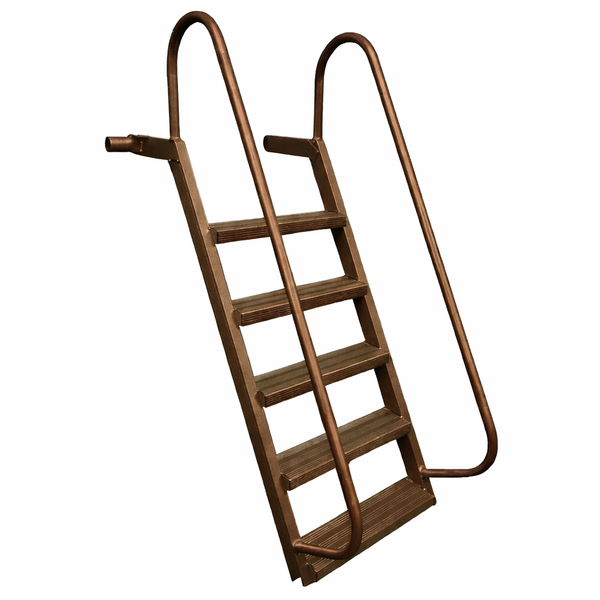 5-Step Wet Steps Dock Ladder – Hammered Copper Vein Powder Coat Finish (WELDED)