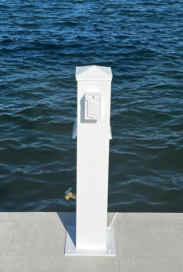 LARGE WATER & ELECTRIC PEDESTAL 36""H x 10""W x 10""D