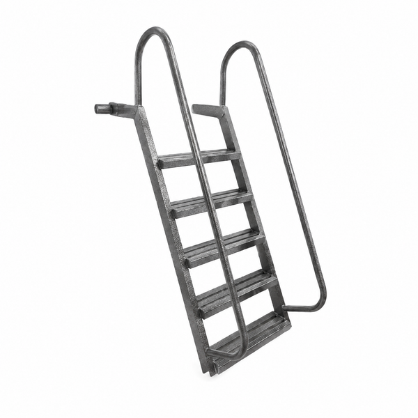 5-Step Wet Steps Dock Ladder – Hammered Silver Vein Finish (WELDED)