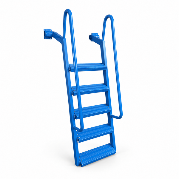 5-Step Wet Steps Dock Ladder – Blue Powder Coat Finish (BOXED)