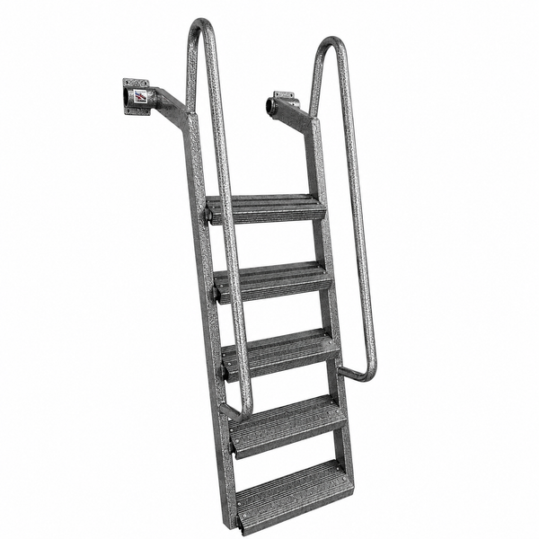 5-Step Wet Steps Dock Ladder – Hammered Silver Vein Finish (WELDED)