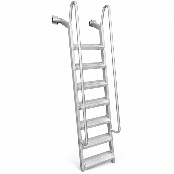 7-Step Wet Steps Dock Ladder – Clear Coat Powder Finish (BOXED)