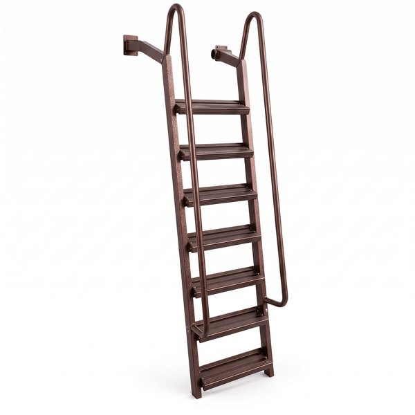 7-Step Wet Steps Dock Ladder – Hammered Copper Vein Powder Coat Finish (BOXED)