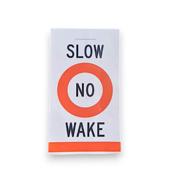 9" HDPE Slow No Wake Buoy Label  For B961R