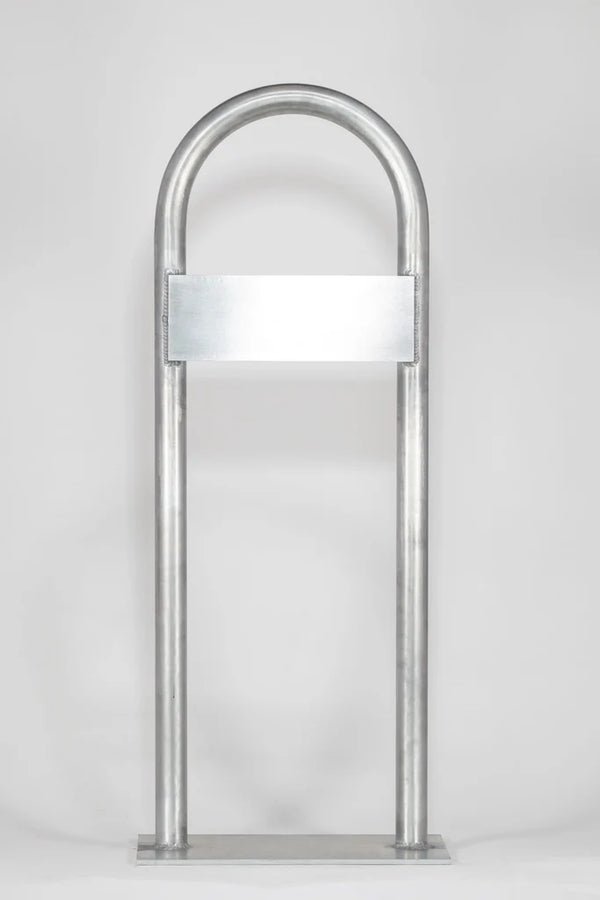 Marine Dock & Boat 36"" Aluminum Handrail - Safety Grab Bar Rail - with Lateral Flat Plate/Control Panel - Flat Base