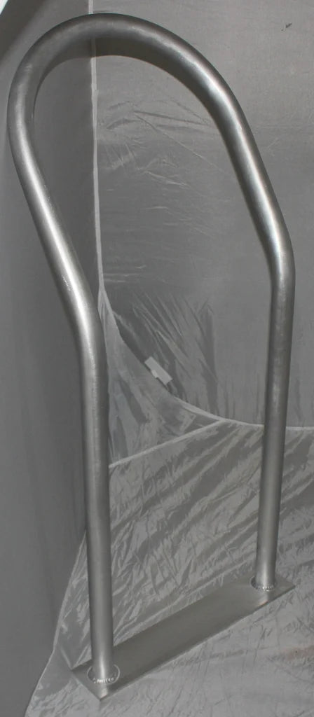 MARINE DOCK & BOAT - 36"" H X 16.5"" W - ALUMINUM HANDRAIL - SAFETY GRAB BAR RAIL - FLAT BASE - TOP OF GRAB BAR ANGLED AT 30 degrees