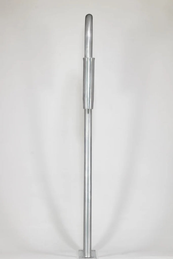 Marine Dock & Boat 48"" Aluminum Handrail - Safety Grab Bar Rail- w/ Vertical Rod Holder