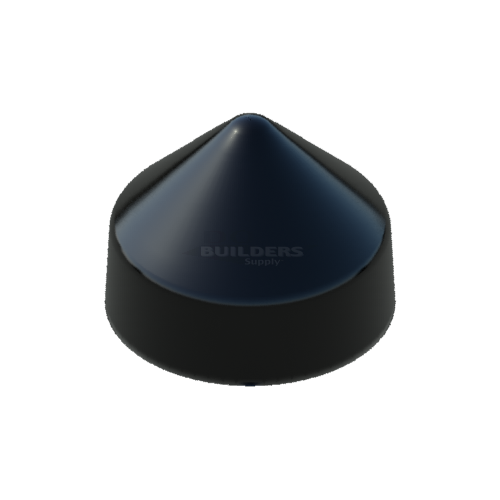 6" Black, Cone, Round, Piling Cap