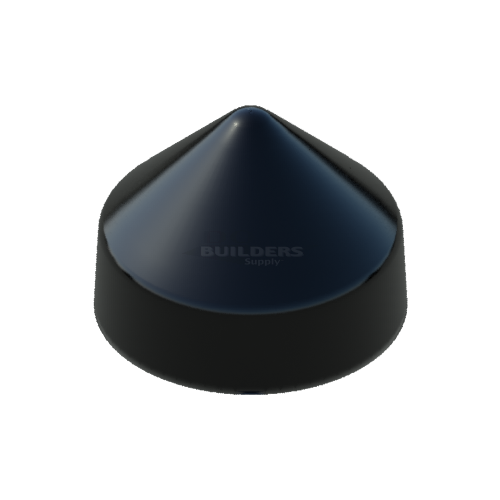 6-1/2" Black, Cone, Round, Piling Cap