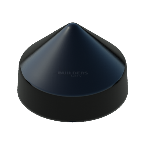8" Black, Cone, Round, Piling Cap