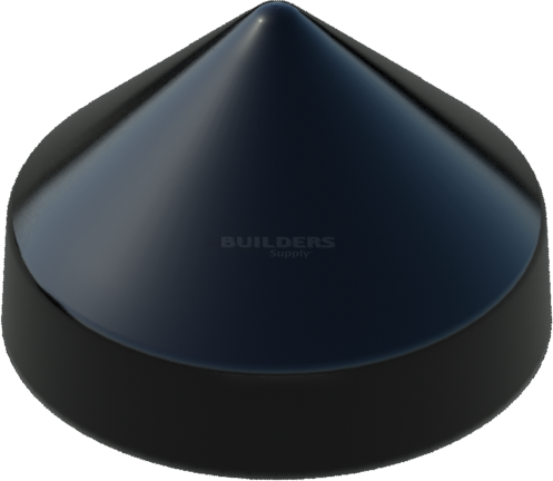 10-1/2" Black, Cone, Round, Piling Cap